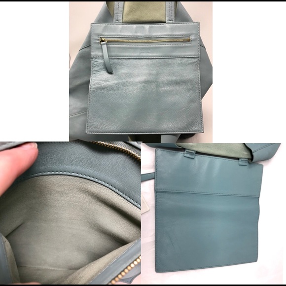 Céline Vertical 2-Tone Blue BiCabas Tote - Picture 9 of 11